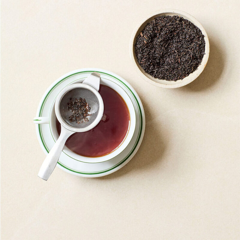 Brewed cup of Williamson's loose leaf Duchess Grey Tea