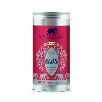 English Breakfast Loose Leaf Tea 100g Tin by Williamson Tea