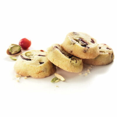 Pistachio & Cranberry Shortbread Bite Size Cookies