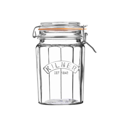 Kilner Glass facetted Clip Top Jar