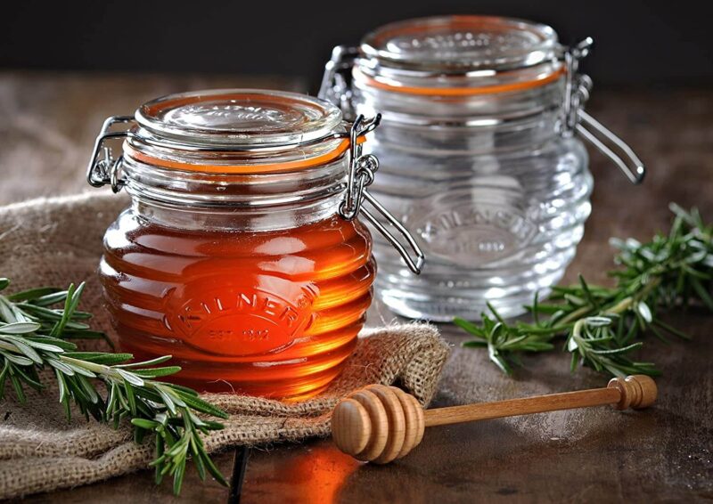 Kilner Honey Pot & Drizzler Spoon 400ml