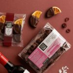 Close up of Red Wine & Chocolate luxury gift hamper from Whisk & Pin