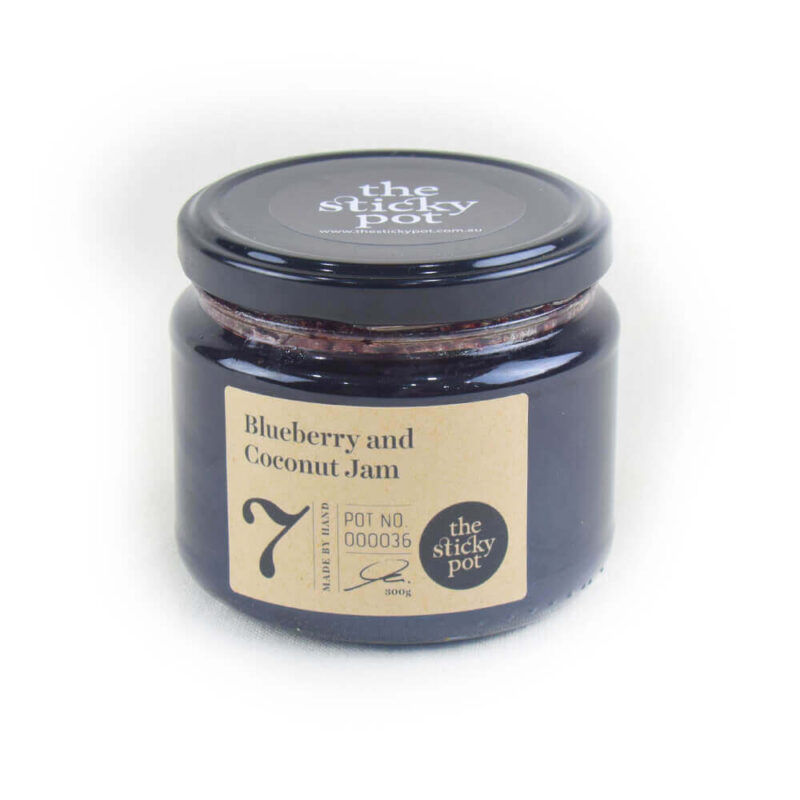 The Sticky Pot Blueberry and Coconut Jam 300ml