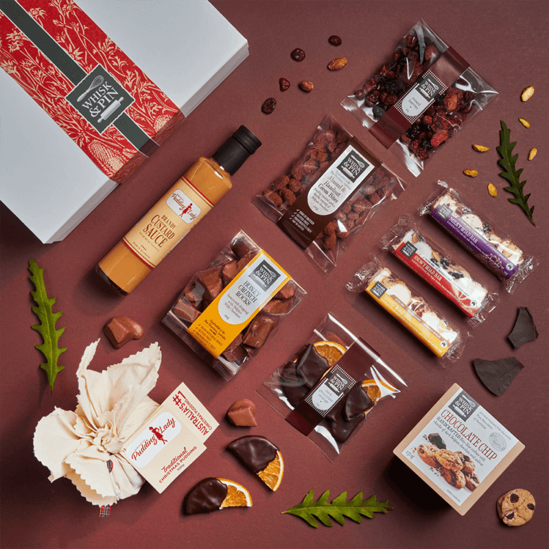 Pudding & Chocolate Hamper, luxury Christmas Hamper by Whisk & Pin