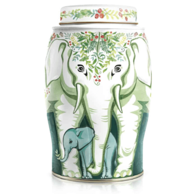 Williamson Elephant Tea Caddy Winter Wreath