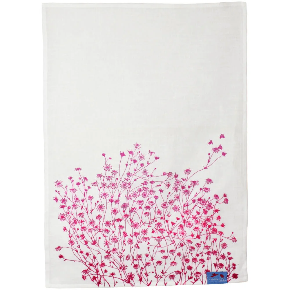 pink-flowers-tea-towel Pink Flowers Tea Towel