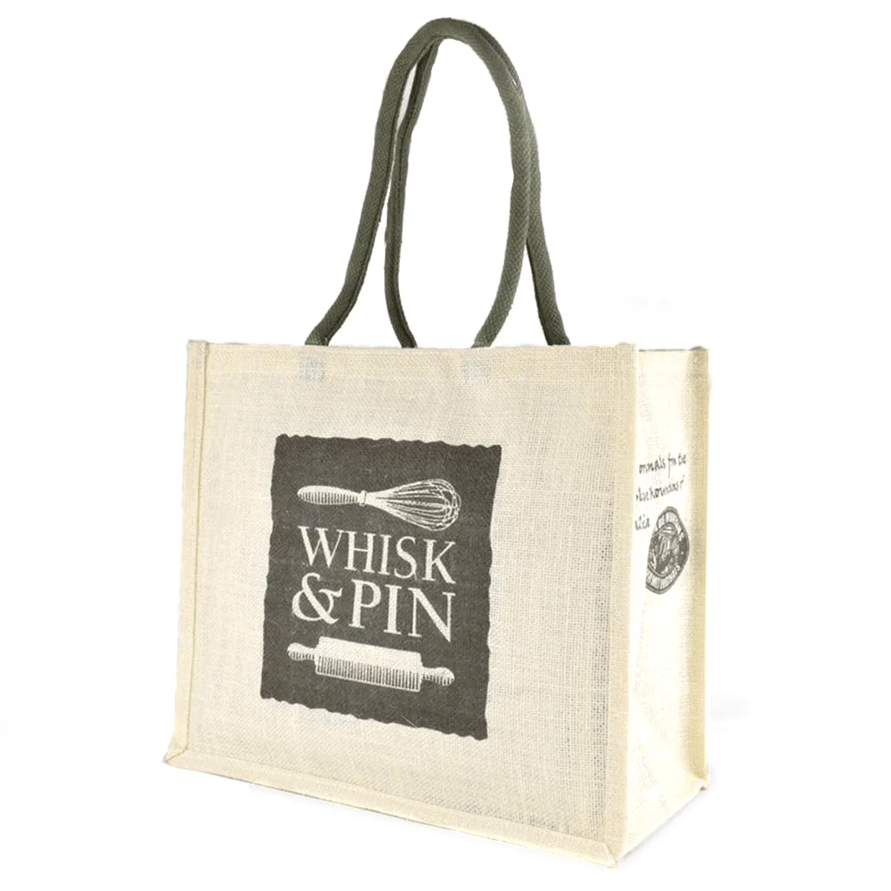 Whisk & Pin Jute Carry Bag - Image 1