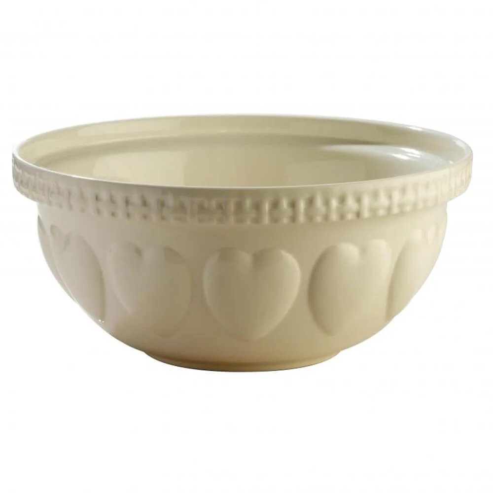 Mason Cash Heart Cream 29cm Mixing bowl - Image 1