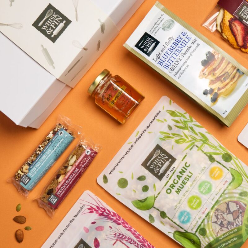 Close up of Marvellous Muesli luxury gift hamper from Whisk & Pin