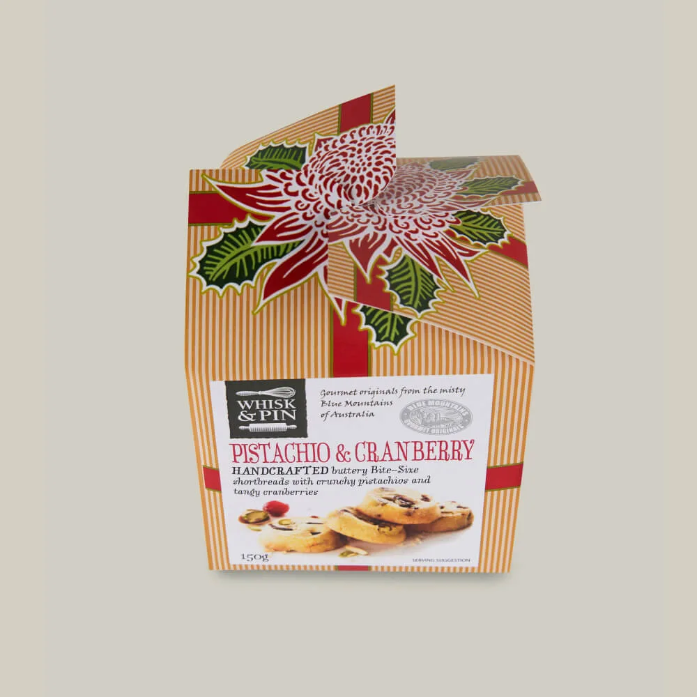 Pistachio & Cranberry Bite-Size Shortbreads 150g Gift Box - Image 2
