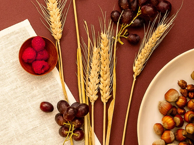 Various fresh ingredients on a table.